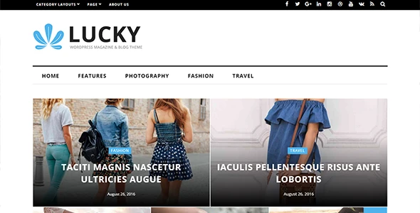 Lucky – Magazine and Blog WordPress Theme